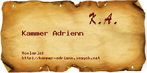 Kammer Adrienn névjegykártya